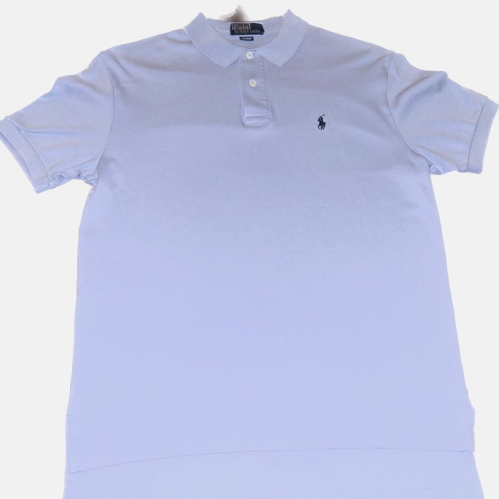 Polo, Medium, Baby Blue shirt